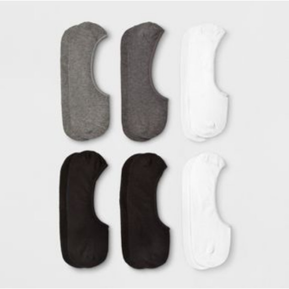 A New Day™ Women's Heel Grip No Show Liner Socks 6 Piece Multi Size 4-10, NWT